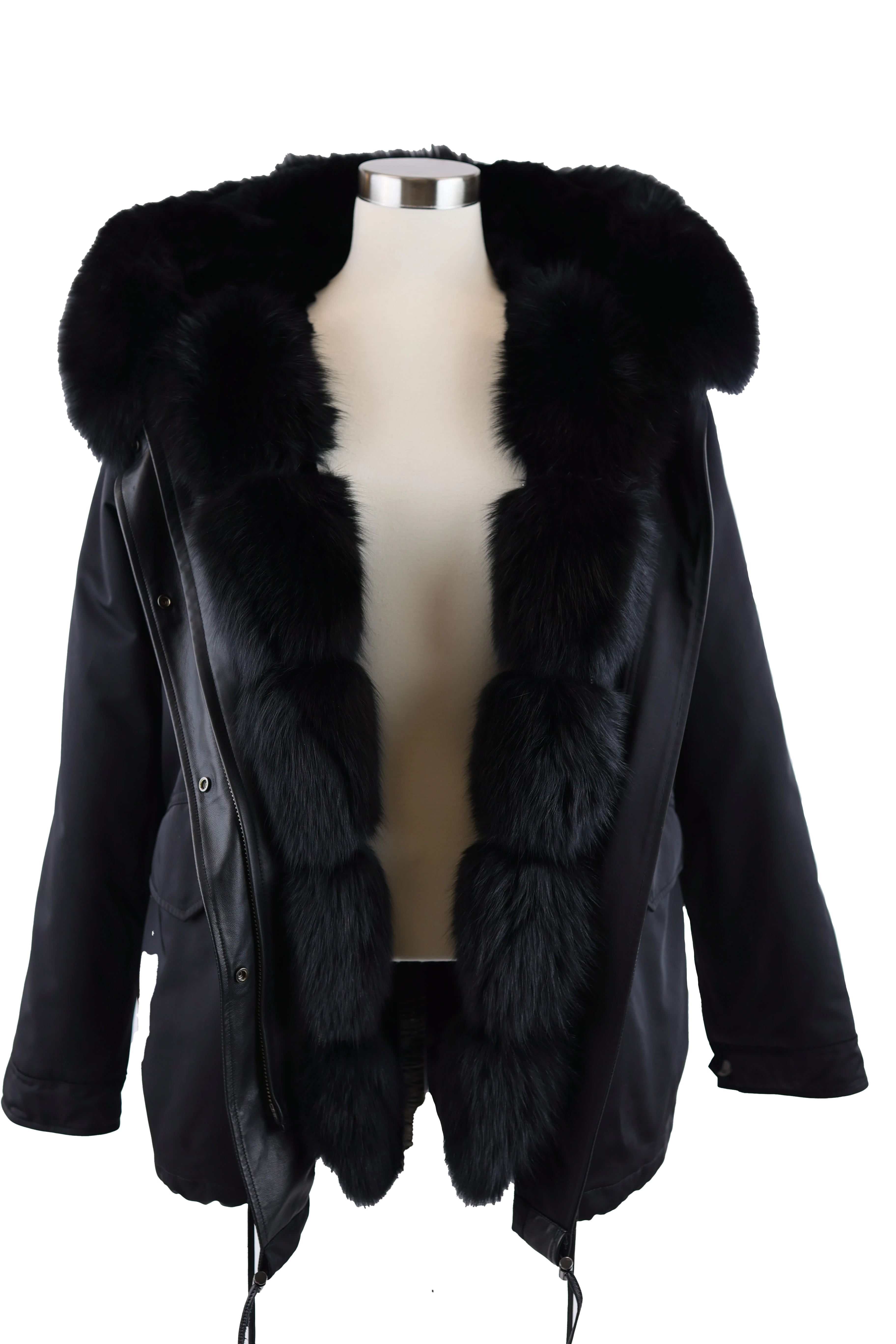 Women's High-End Clothing Fur Lined Parka W Fur Hood