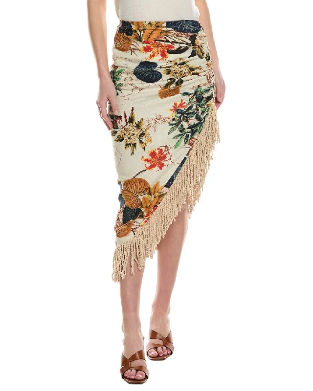 Bundle Offer Just Bee Queen Mallorca Linen-Blend Midi Skirt