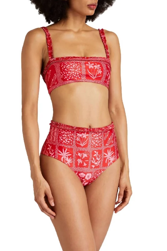 Stylish Women's Garments For Holidays Olmo Ipanema Escarlata Bikini Top In Red-Pink