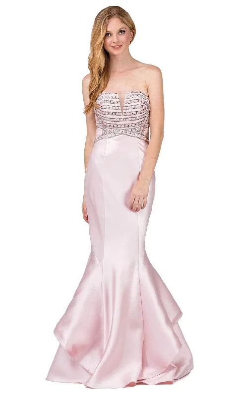 Classic Women's Clothing Styles Dancing Queen 9917 - Straight Neckline Prom Gown