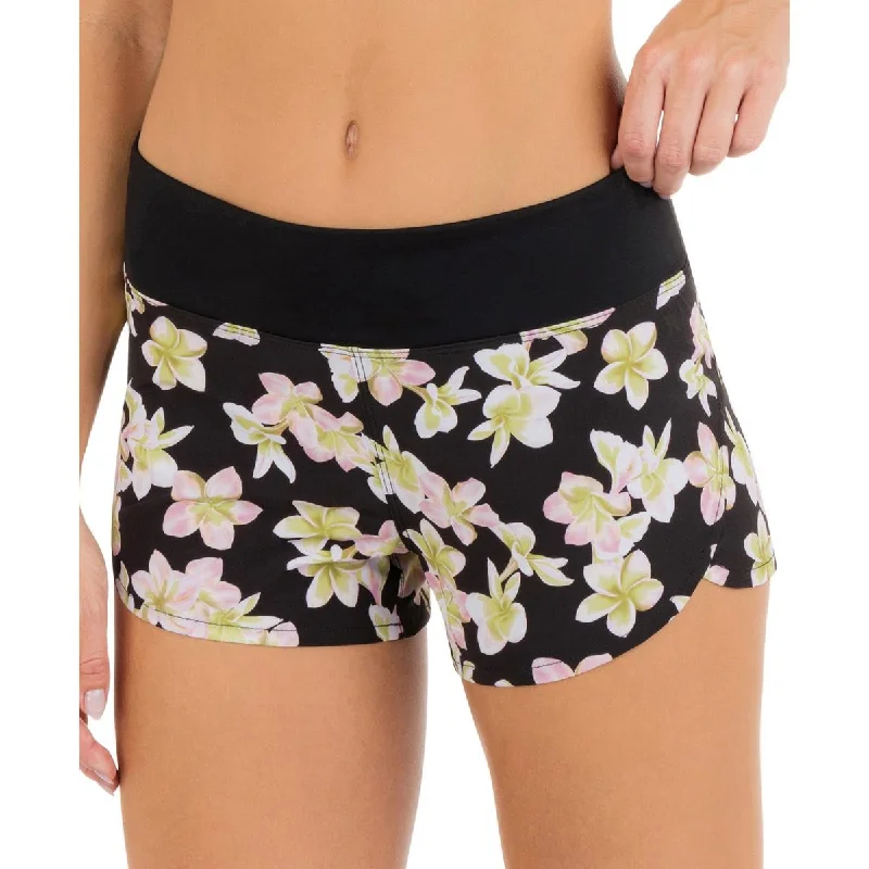 Stylish Women's Clothes for Work and Play Juniors Womens Floral Print Shorts Swim Bottom Separates