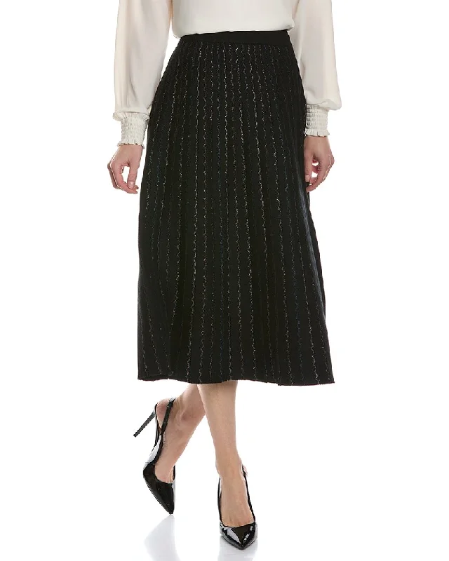 Unique Women's Fashion Pieces YAL New York Metallic Midi Skirt