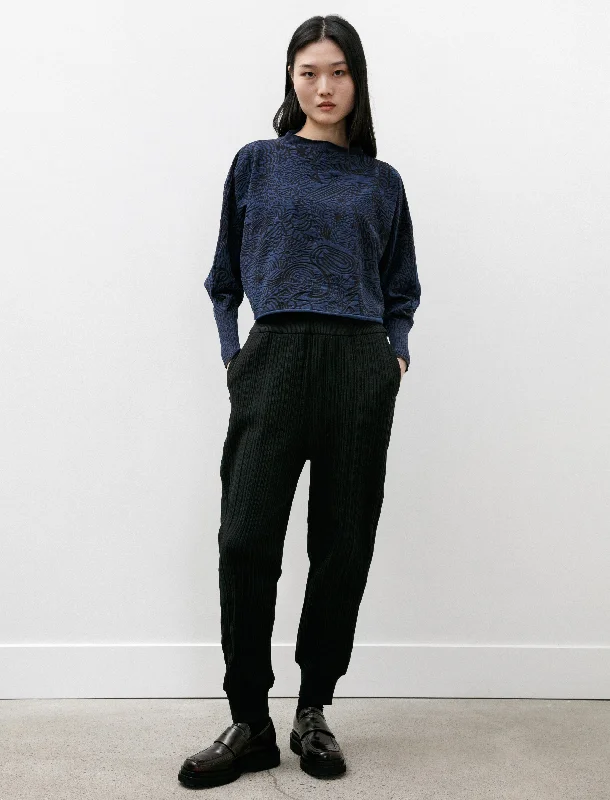 Online Clothing Stores Crepe Knit Pants Black