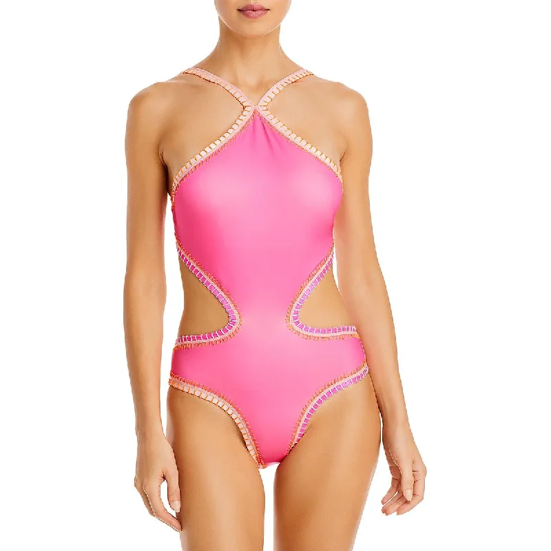 Casual Chic Clothing For Women Womens Solid Polyester One-Piece Swimsuit