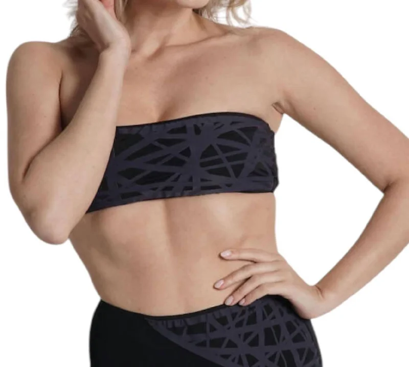 Women's Work Apparel Lillian Strapless Bikini Top In Black/navy