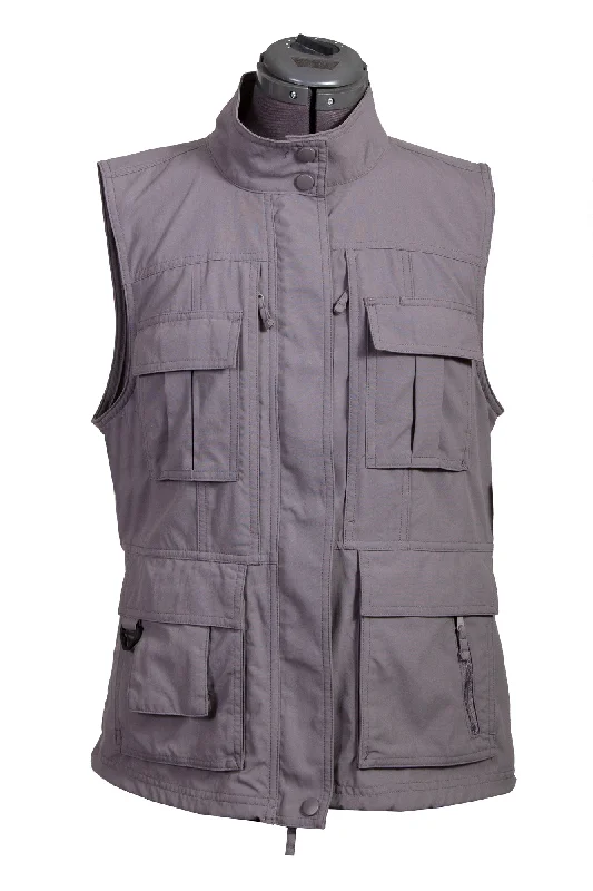 Women's Clothes And Apparel Sets Scully Womens Silver Nylon Petite Pocket Vest