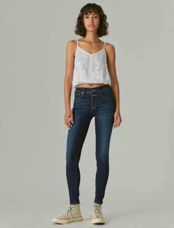 Luxury Women's Fashion Lucky Brand Women's Mid Rise Ava Super Skinny