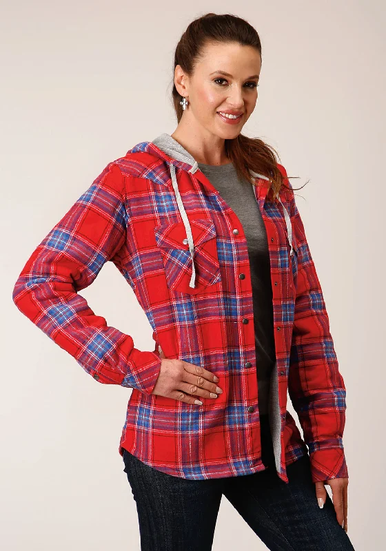 Latest Fashion for Women Roper Womens Thermal Lined Flannel Red 100% Cotton Cotton Jacket