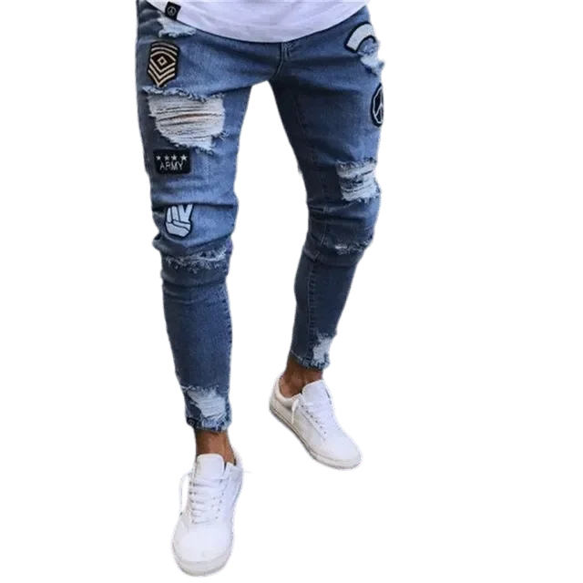 Elegant Women's Clothing Online Men Jeans With Patches