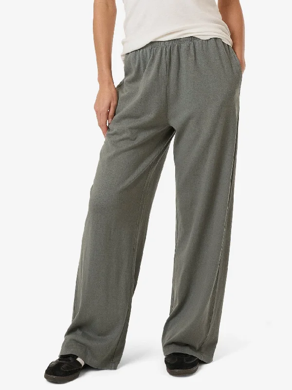 Women's Loungewear Clothes Hemp Relax Pant - Green Smoke