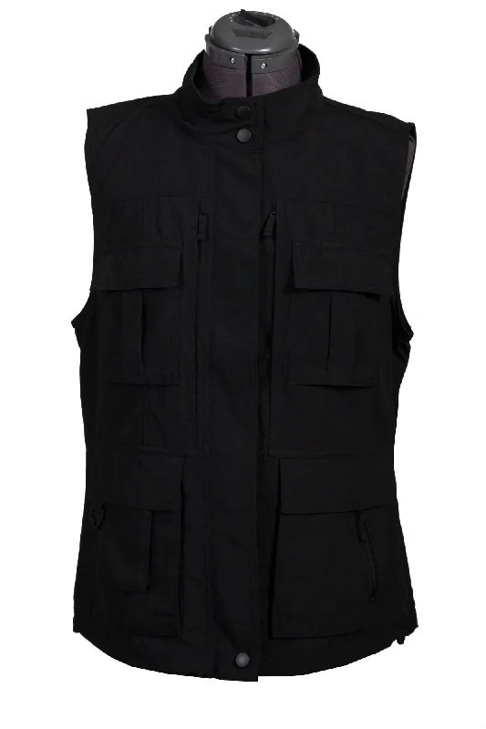 Affordable Women's Clothes Scully Womens Black Nylon Multi-Pocket Vest