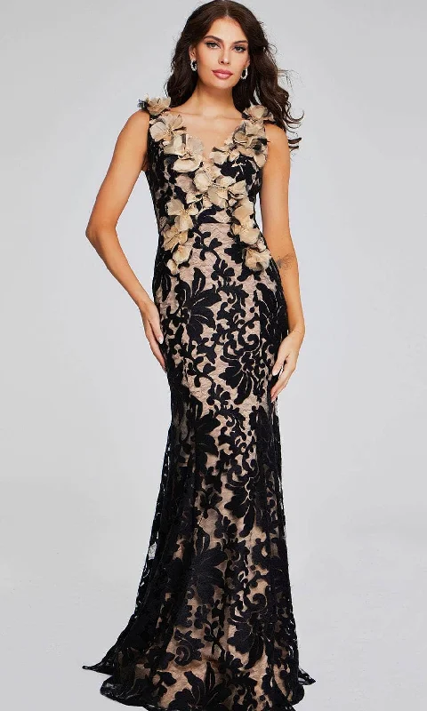 Clothes For Women Jovani 38497 - Embroidered Sheath Evening Gown