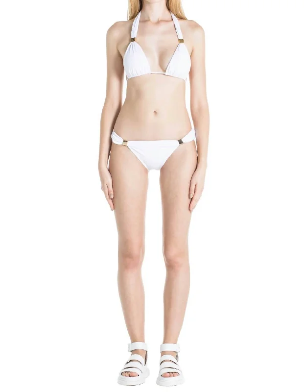 Women's Plus-Size Apparel Nina Classic Brief Bikini Bottom In White