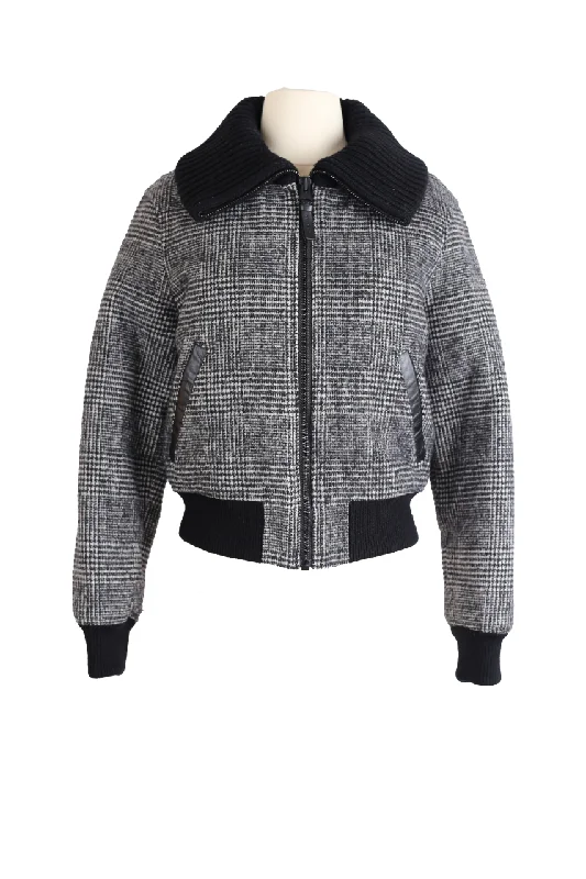 Women Apparel Cropped Down Wool Jacket