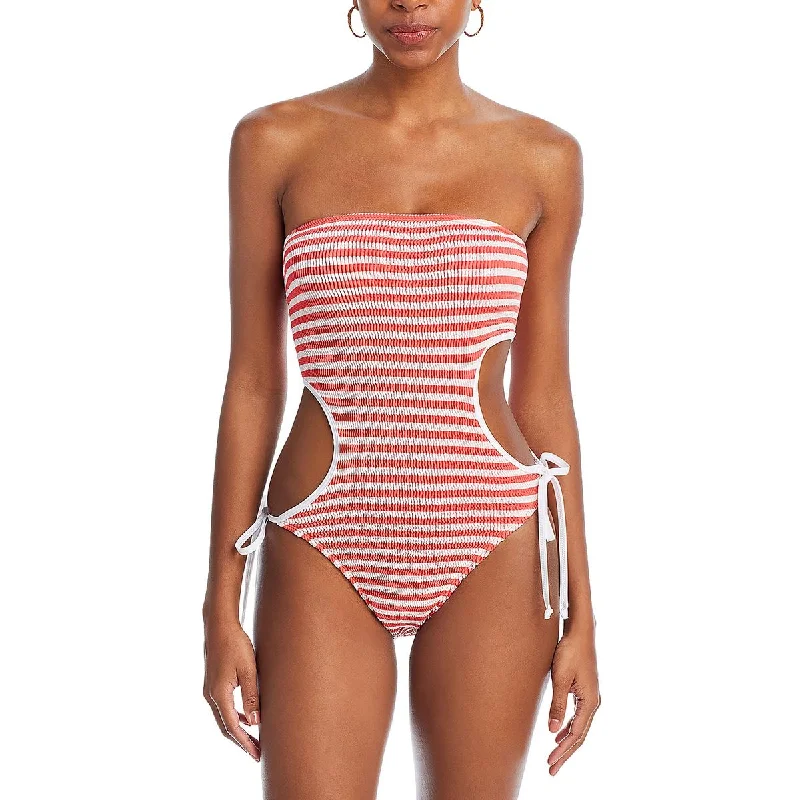 Affordable Women's Clothing Seadream Maillot Womens Ribbed Nylon One-Piece Swimsuit