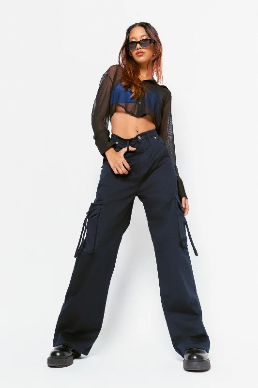 Women Clothes Midnight Sky Cargo Pants