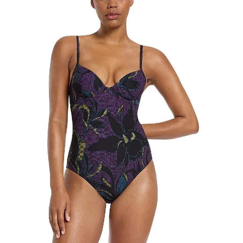 Women's Workout Clothing Womens Printed Nylon One-Piece Swimsuit