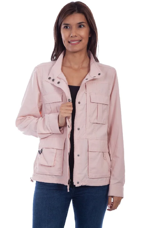 Women's Formal Clothes Scully Womens Rose Nylon Multi-Pocket Jacket