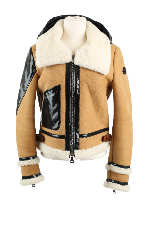 Clothing Brands Crabier Suede Shearling Jacket