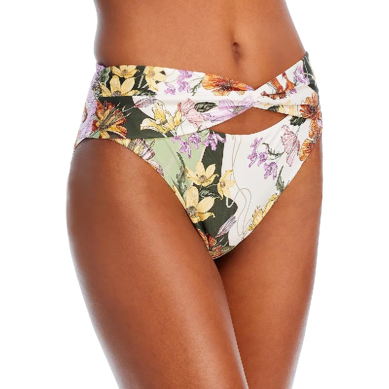 Women's Trendy Casual Clothes Womens Floral Print Polyester Swim Bottom Separates