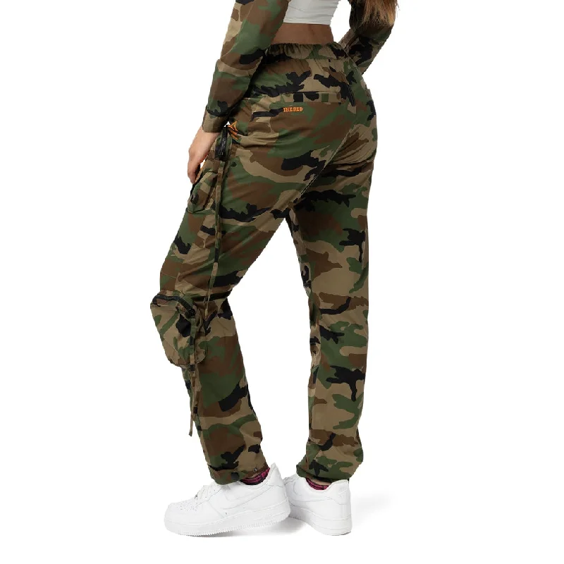 Elegant Clothing For Women Relaxed Slouch Utility Cargo Pants - Wood Camo