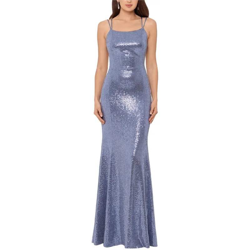 Women's Outfit Betsy & Adam Womens Sequin Gown Dress, Blue, 4