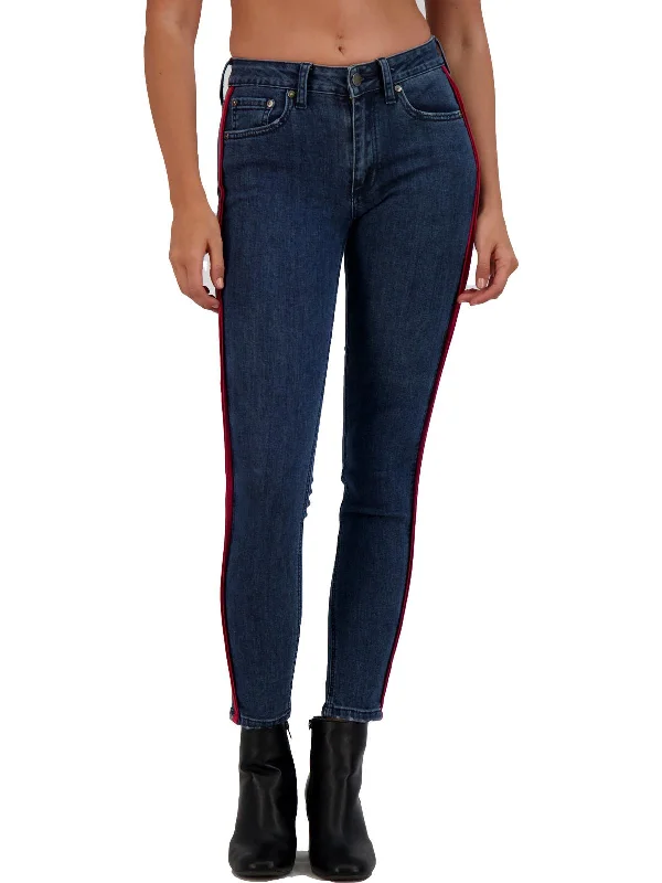 Women's Classic Outfit Womens High Rise Contrast Trim Skinny Jeans