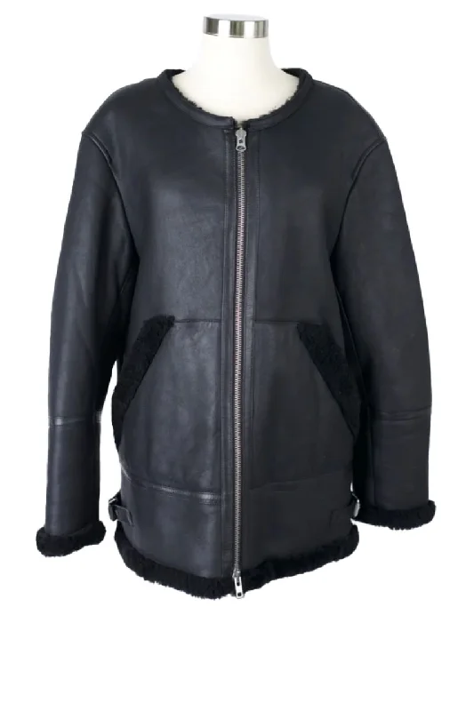 Women's Clothing Boutique Shearling Leather Jacket