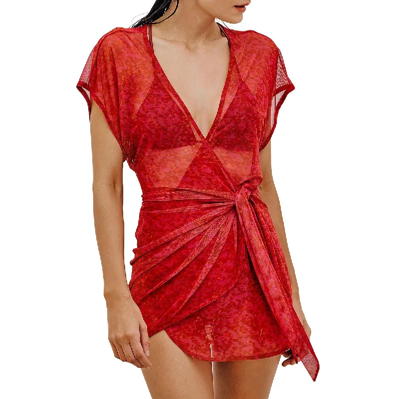 Tailored Clothing For Women Kensi Emily Womens Sheer Polyester Cover-Up