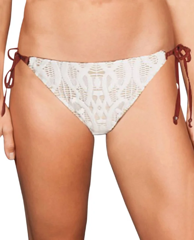 Fashion Women's Clothing Crochet Tie Side Bikini Bottom In Coachella Valley