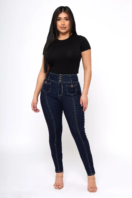 Women's Elegant Clothes Good Energy - Skinny Jeans