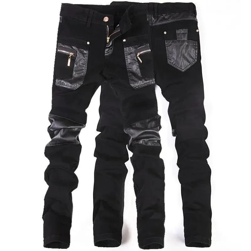 Plus Size Women's Fashion Hip Hop Leather Pants For Men