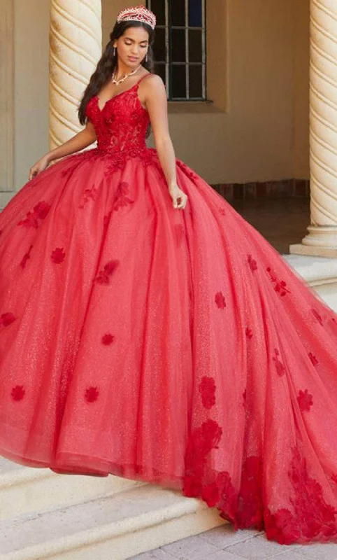 Women's Street Style Casual Wear Quinceanera Collection 26064 - Lace Applique Sleeveless Gown