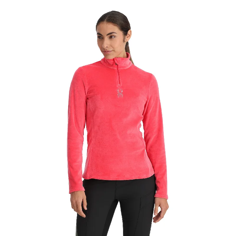 Women's Effortless Casual Outfit Womens Shimmer Bug Half Zip - Prism Pink