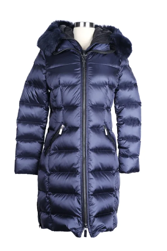 Women's Office Outfit Down Parka Coat W/ Fur Hood