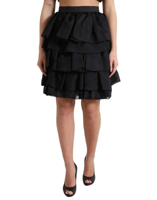 Women's Classic Attire Dolce & Gabbana Elegant Tie A-Line Mini Women's Skirt