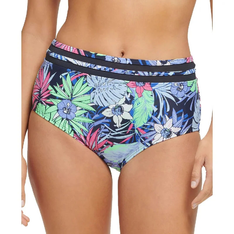 Comfortable Women's Attire Womens Floral High-Waist Swim Bottom Separates