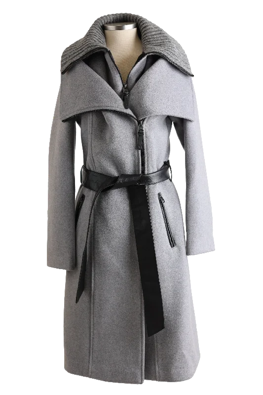 Timeless Women's Clothing Wool/Cashmere Dress Coat W/ Removable Bib