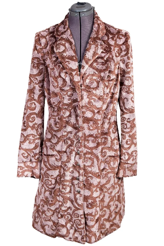 Modern Women's Apparel Scully Womens Brown Polyester Jacquard Jacket