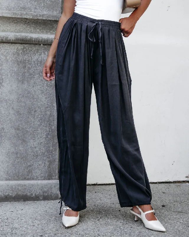 Early Bird Offer Muse By Magnolia Charcoal Parachute Pants - FINAL SALE