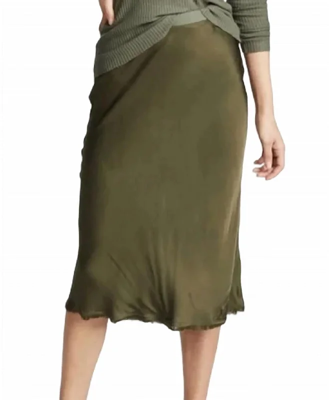 Fashion-Forward Women's Clothing Mabel Bias Skirt In Olive