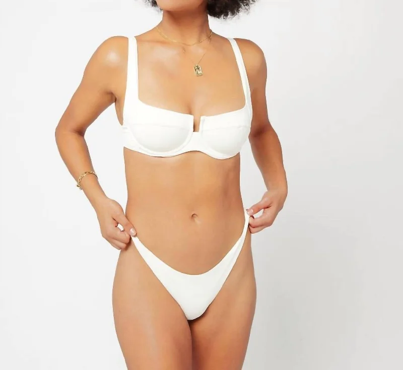 Charming Women's Garments Camellia Bikini Top In Cream