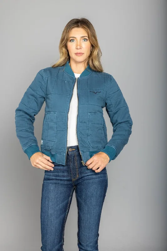 Casual Fashion Trends for Women Kimes Ranch Womens Bronc Bomber Dark Blue 100% Cotton Cotton Jacket