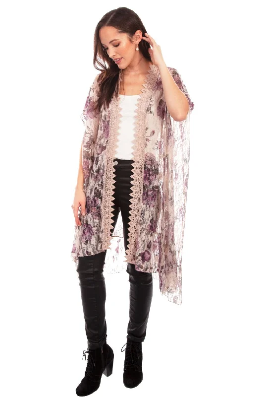 Women's Versatile Apparel Scully Womens Cafe Nylon Printed Lace Duster