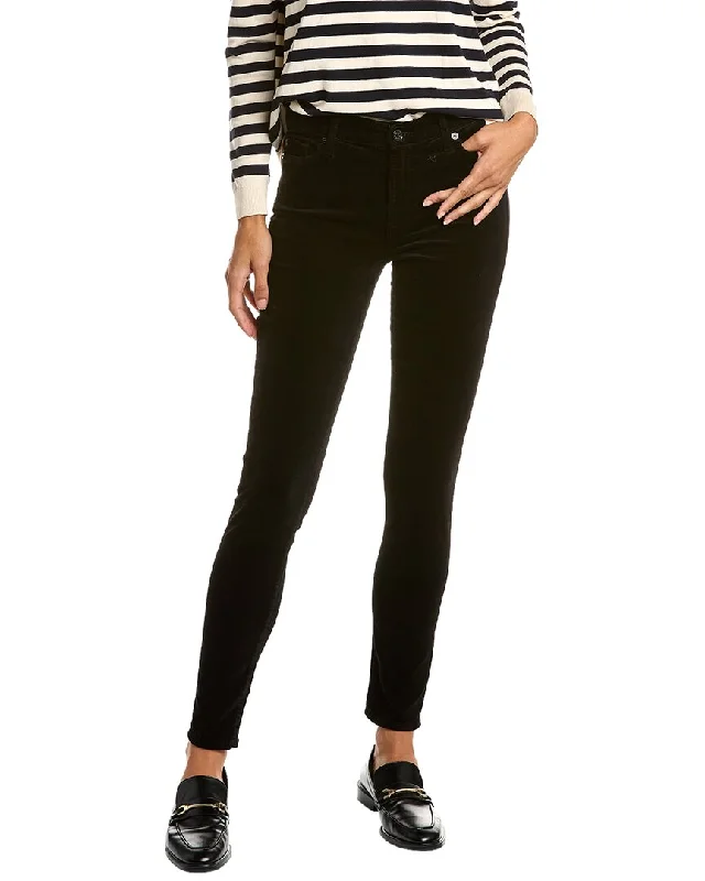 Women's Work Outfit 7 For All Mankind High-Waist Black Super Skinny Jean