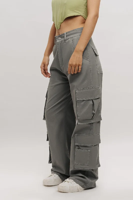 Chic Clothing For Women Cloud Dark Grey Cargo Pants