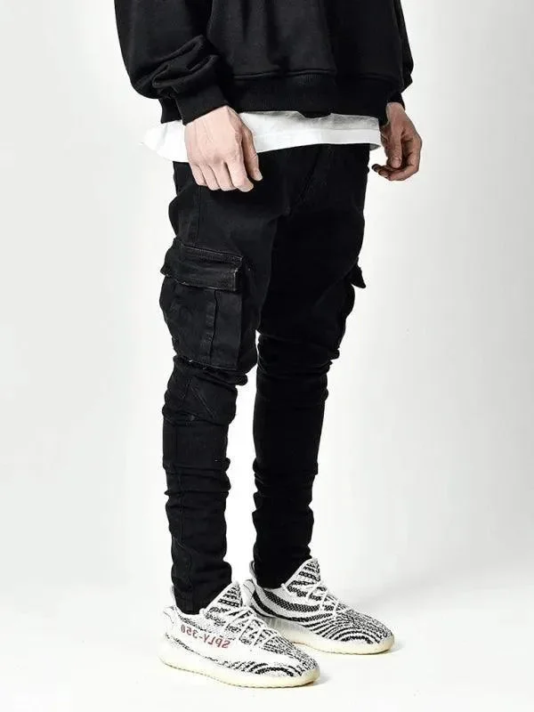 Women's High-Fashion Attire Men Cargo Skinny Jeans