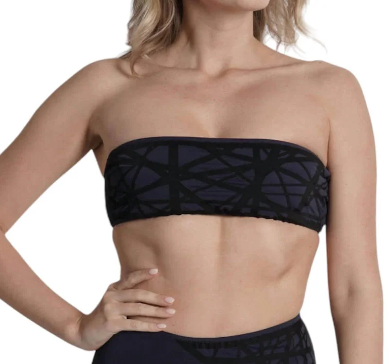 Affordable Luxury Women's Garments Lillian Strapless Bikini Top In Navy/black