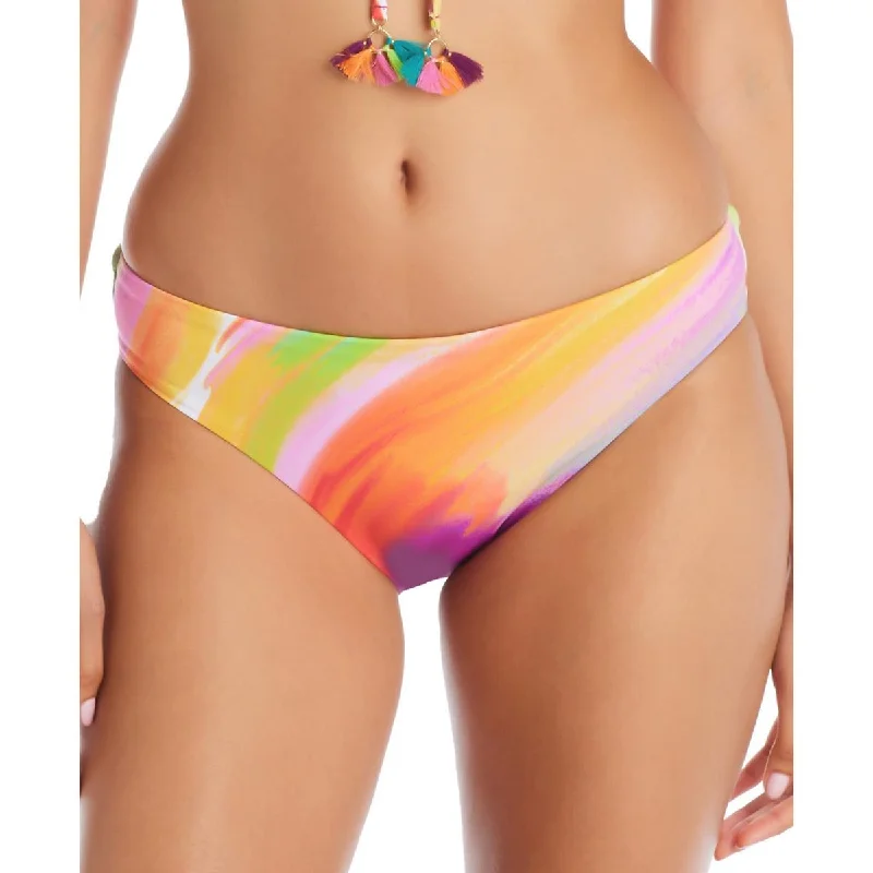 Women's High Street Fashion Womens Ruched Printed Swim Bottom Separates