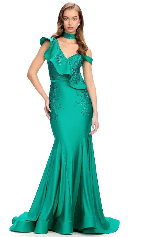 Stylish Women's Attire Ashley Lauren 11708 - Ruffle Detailed Mermaid Gown